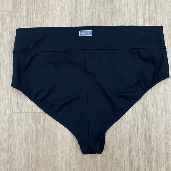 NWT Fabletics Boardwalk High-Waisted Swim Bottom Stretch Black Womens XXL/1X - Picture 6 of 6